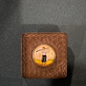Vintage Brown Golfer Pin